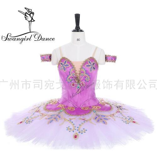 High quality Lilac Fiary Doll competition tutu girls professional ballet costume tutus women platter pancake tutu BT9317