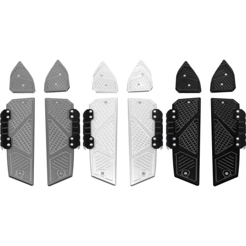 1Pair Motorcycle Exterior Foot Pegs Non-Slip Aluminum Lightweight Step for Honda PCX150 PCX125 2017-2019 Passengers Riders