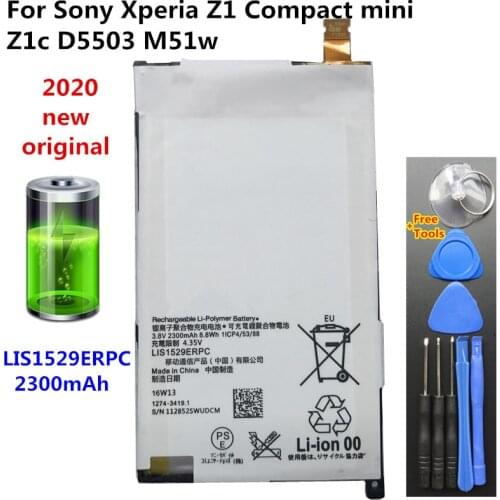 High Quality 2300mAh LIS1529ERPC battery for Sony Xperia Z1 Compact mini Z1C D5503 M51W Smart phone