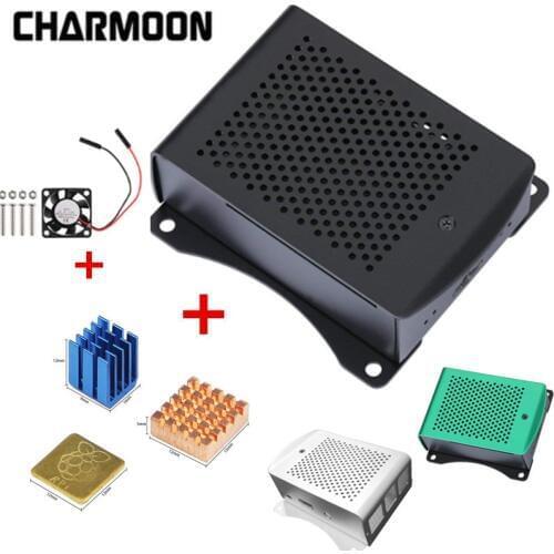 Raspberry Pi 3 Model B+ Case Heat Sink + Cooling Fan+ Metal Enclosure 3 Color Protective Aluminum Case For Raspberry Pi 3