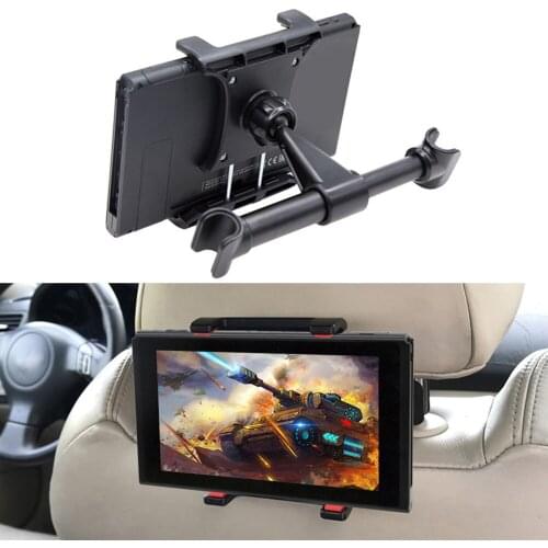 For Nintendo Switch Headrest Car Holder Mount Stand 360 Rotation Adjustable Phone Tablet Bracket Game Console Car Accessories