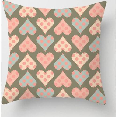 45*45cm Matching Color Geometric Pillow Cover Peach Leather Velvet Cushion Decorativos Sofa Cushion Cover