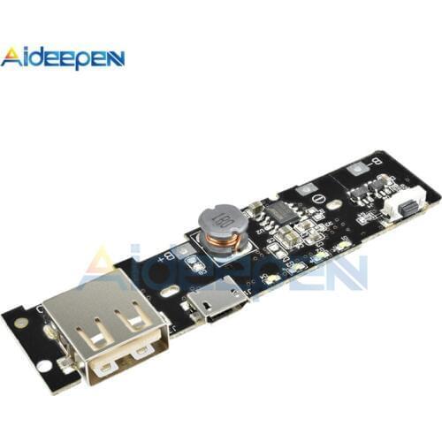 DC 5V 1A 2A Power Bank Charger Module Power Bank Circuit Board PCB Step Up Boost Power Bank Module DIY 18650 Battery For Phone