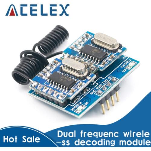 Dual frequency wireless decoding module RF radio frequency wireless remote control switch 315/433Mhz MCU RF34B