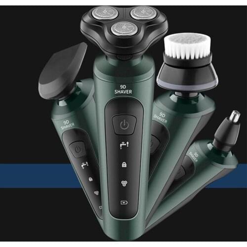 Electric Shavers Shaving Machine 4 in 1 Beard Razors 4D 3 Blades Nose Hair Trimm