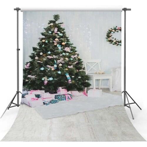 Avezano Christmas Backdrop Tree Winter Gift Bell Mistletoe Wreath Decor Kid Banner Photography Background Photo Studio Photozone