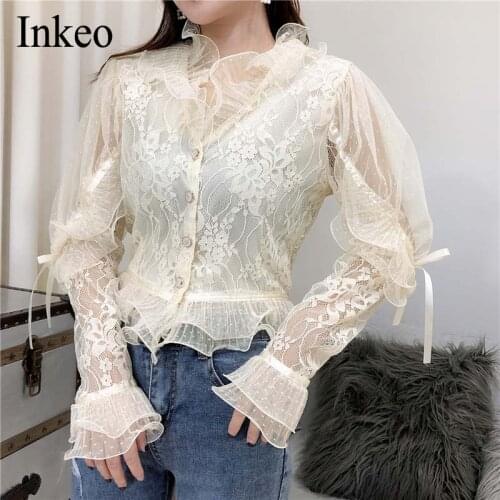 Женские рубашки с коротким рукавом Inkeo China At AliExpress