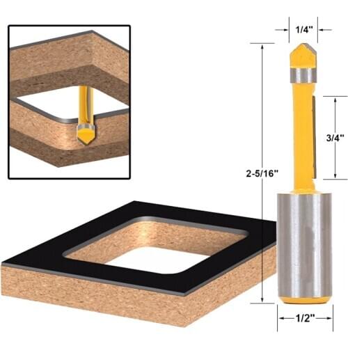 1pcs 1/4" Panel Pilot Flush Trim Router Bit - 1/2" Shank