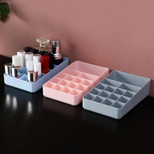 15 Cells Lipstick Storage Box Split Cosmetic Storage Box Cosmetic Non-slip Wear-resistant And Stable For Bedroom Desk