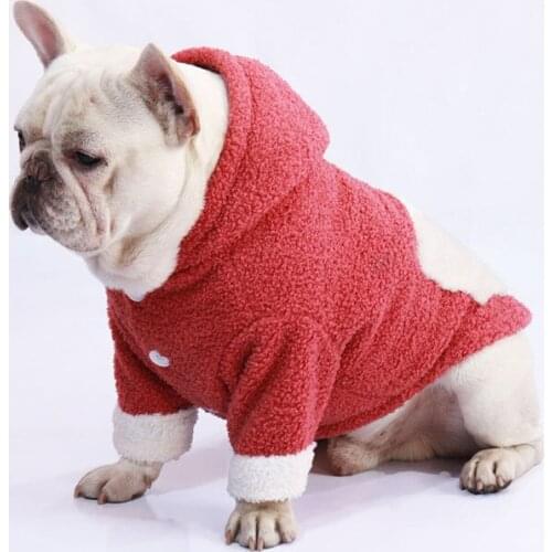 Coral Fleece Dogs Winter Clothing French Bulldog Winter Jacket Women Two-legged Pet Clothes Keep Warm Dog Puffer Jacket Coat
