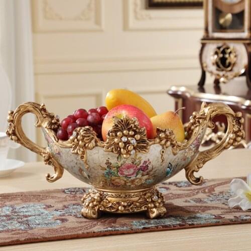 GY European-Style Creative Palace Fruit Plate Ornaments Living Room Decorations Coffee Table Fruit Plate Housewarming Gift