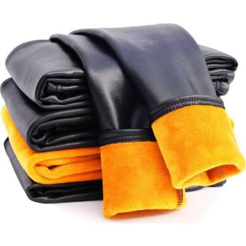 Winter Childrens Pants Leggings Girl Autumn Skinny Trousers 2021 New Plush Kids for Girls Imitation Leather Long Pants 2-10y