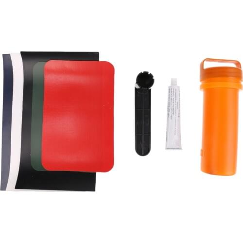 Inflatable Boat Repair Patches Kit PVC Patch Glue Valve Key Case