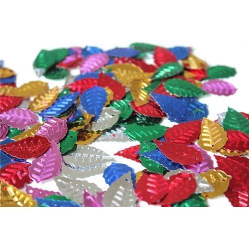 Sequins Leaves/Leaf Loose mix Colors size 22mm