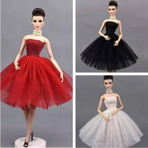 1/6 BJD Doll Princess Dresses for Barbie Clothes Fashion Short Ballet Dress Tutu Party Gown Vestidoes Dollhouse Accessories Toys