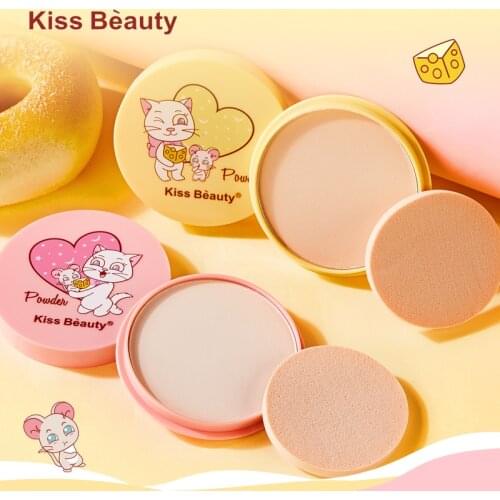 KISS BEAUTY Cartoon Cheese Cheese Powder Makeup Moisturizing Concealer Oil Control Repairing Makeup Foundation TSLM2