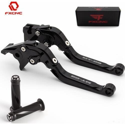 Logo Z750 CNC Folding Extendable Motorcycle Brake Clutch Lever + Handle Grips For Kawasaki Z750 Z 750 2004 2005 2006