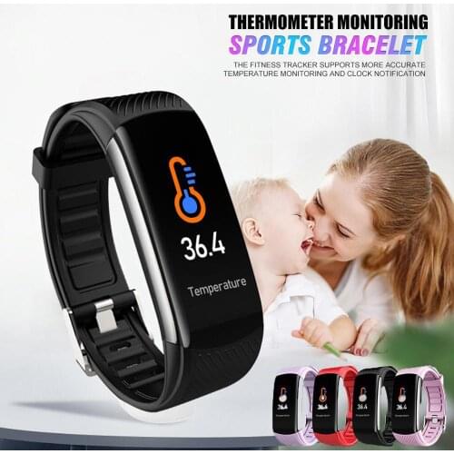 2020 Smart Band men women Watch Body Temperature Measurement Sports Wristband Health Monitor Smartwatch Bracelet Fitness Trcker