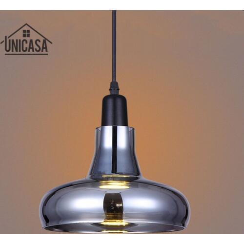 Modern LED Pendant Lights Vintage Kitchen Island Office Home Glass Shade Lighting Fixtures Industrial Wood Pendant Ceiling Lamp