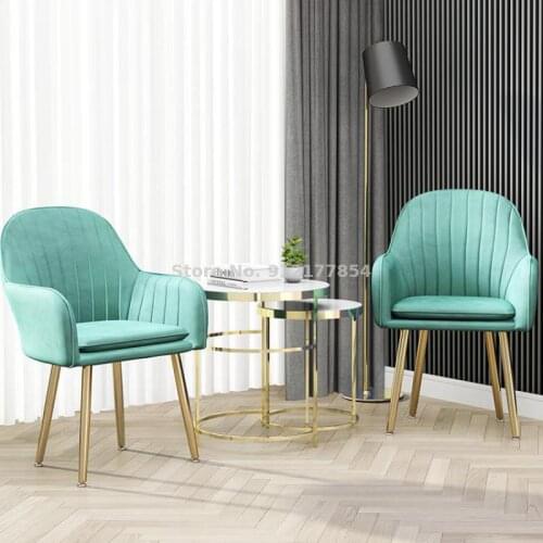 Nordic light luxury home restaurant chair backrest makeup chair beauty nail shop stool desk computer chair net red chair