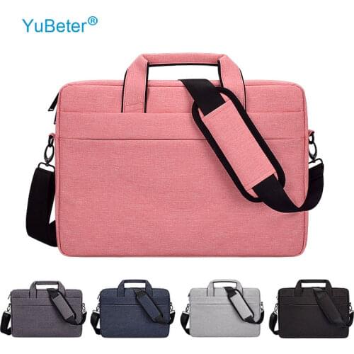 YuBeter Laptop Bag Sleeve for HP Dell MacBook Air Pro 12 13 14 15.6inch Shockproof Shoulder Computer Pouch Men Womens Briefcase