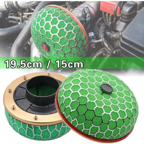 Universal Green Sponge Honeycomb Mesh Mushroom Air filter for Cold Air Tntake High Flow Washable High Performance Breathing Filt