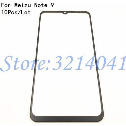 10Pcs/Lot 6.2 inches For Meizu Note 9 Meilan Note9 M923Q Front Glass Screen Lens Front Touch Screen Glass Outer Lens