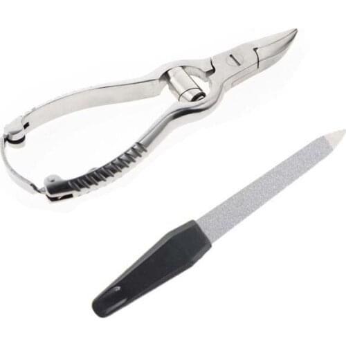 12cm Stainless Steel Professional Women Men Dead Skin Cuticle Cutter Trimmer Clipper Nipper And Metal Nail File For Finger Toe