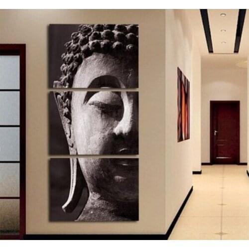 3 Panel Wall Art Religion Buddha Painting On Canvas For Home Modern Decoration Art Picture Canvas No Framed