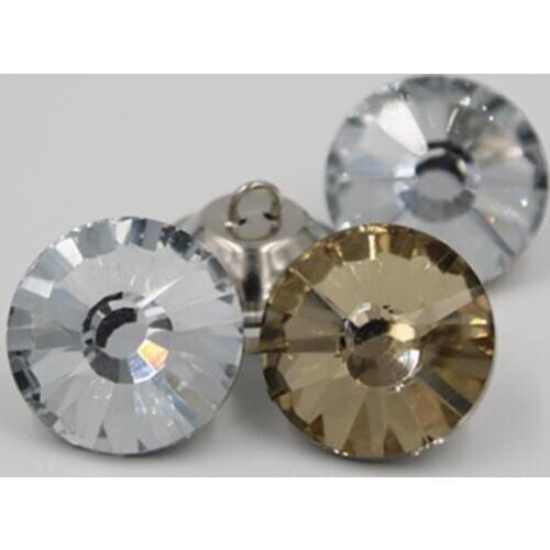 4size 500pcs round Glass Crystal Buttons Sunflower Rhinestones Buttons Bar Wedding Background Decorative Crystal Buckle Package