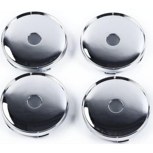 ABS Silver Universal Trucks Vehicle Center Cap Decor Wheel Hub Covers Chrome NO Badge No Logo 4pcs Accessories Set