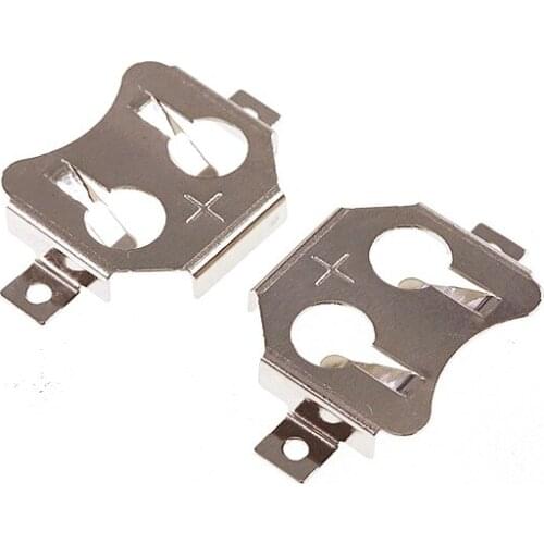 50pcs SMD SMT Coin Cell 12mm CR1220 CR1225 Battery Holder Button Cell Battery Retainer Coin Cell Contact 12.0mm Battery Diameter