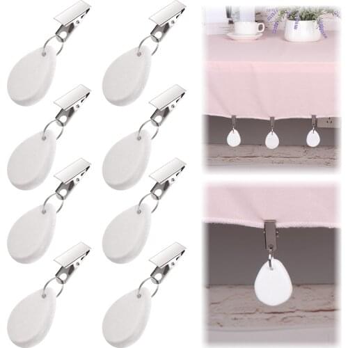 8 Pcs Picnic Table Clips, Pendant Stone Tablecloth Clips For Outdoor Tables