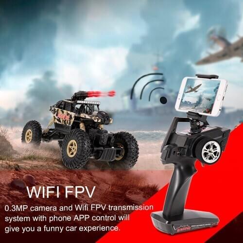 WLtoy RC Car 4WD With 0.3MP Camera WIFI image Transmission Missile Car Buggy Climbing Remote Control Car Toys For Children Gifts