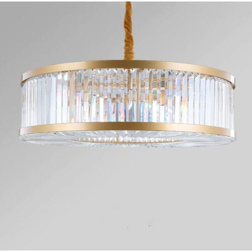 Large Round Crystal Chandelier lighting for Living Room Hotel Modern Gold Circular crystal pendant Chandelier led Lustre cristal