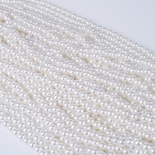 1 Strand 3-12mm ABS Acrylic Spacer Loose Beads Imitation Pearl Charms Beads For Jewelry Making Supplies