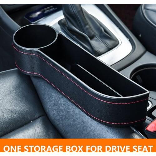 Car Seat Gap Storage Box Cup ABS Leather Pocket Catcher Organizer Phone Bottle Cups Holder Multifunctional Car Accessories