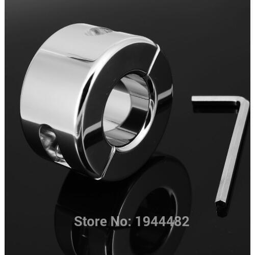 970g Weight Stainless Steel Scrotum Ring Metal Locking Cock Ring Ball Stretchers For Men Scrotum Stretcher Testicular Restraint