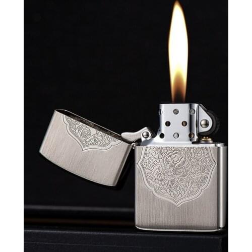 Zorro Brass Kerosene Wheel Lighter Creative Personality Classic Lighter Mens Smoking Accessories Gadget