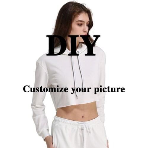 NADANBAO Cusomize DIY Pullovers with Hoodied Printing Own Pictures 3D Digital Hoodied Short Sweatshirts For Spring Autumn