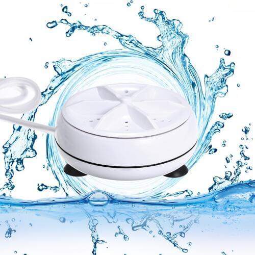2in1 Mini Washing Machine Portable Personal Rotating Ultrasonic Turbine Washer with USB Cable Convenient for Travel Home