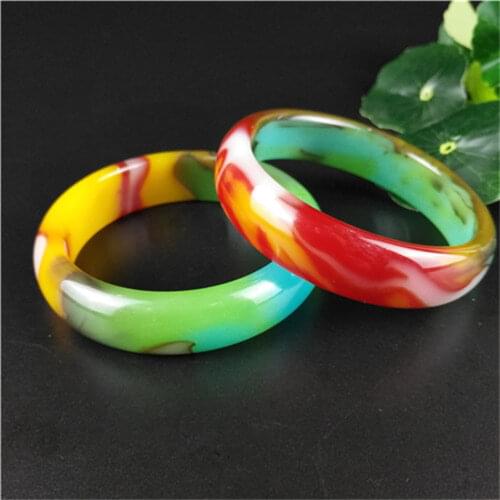 Pieza de Color Natural pulsera de Jade chino brazalete de jadeíta joyería de moda accesorios tallados a mano amuleto de la suer