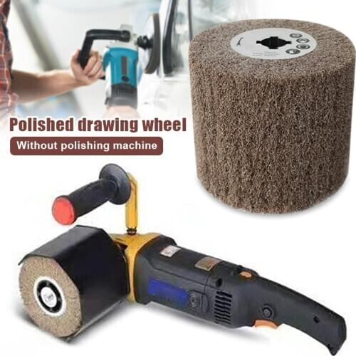 Non-Woven Flap Wheel Scouring Pad Wire Drawing Polishing Burnishing Wheel Disc In Stock