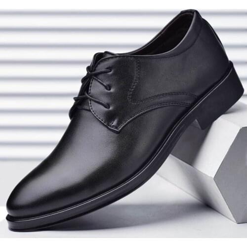 2021 New Mens Leather Shoes Business Suits Mens Shoes Laces All-match Casual Mens Shoes Large size 38-48