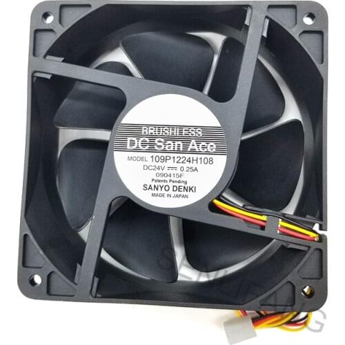 Genuine New For DC SAN ACE 109P1224H108 12CM 24V 0.25A 12038 cooling fan