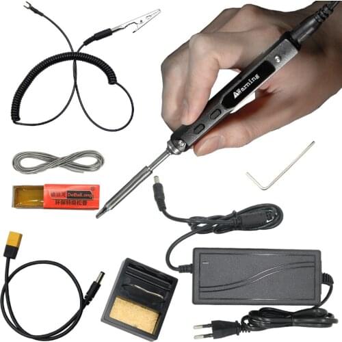 TS100 MINI OLED 65W Digital Electric Portable Smart Soldering station Kit with TS Original Replacement Iron Tip DC Power Supply
