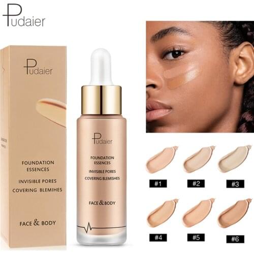 Pudaier Full Cover Liquid Foundation Face Base Makeup Cream Long Lasting Moisturizer Brighten Concealer Primer Make Up Cosmetics