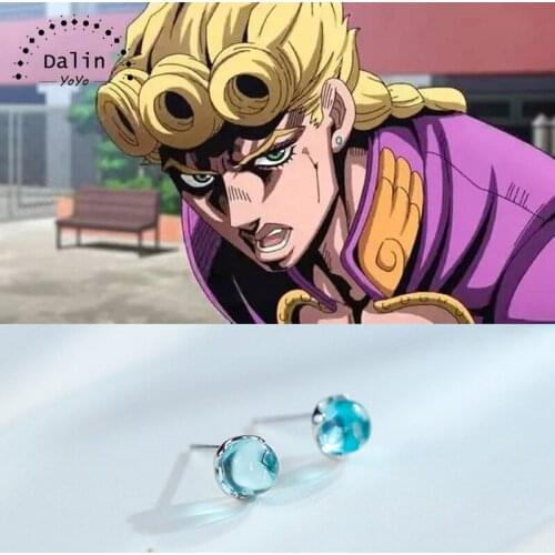 New Cosplay Eardrop Earring Anime JoJos Bizarre Adventure Cosplay Earrings Giorno Giovanna Ladybird For Women Men Jewelry