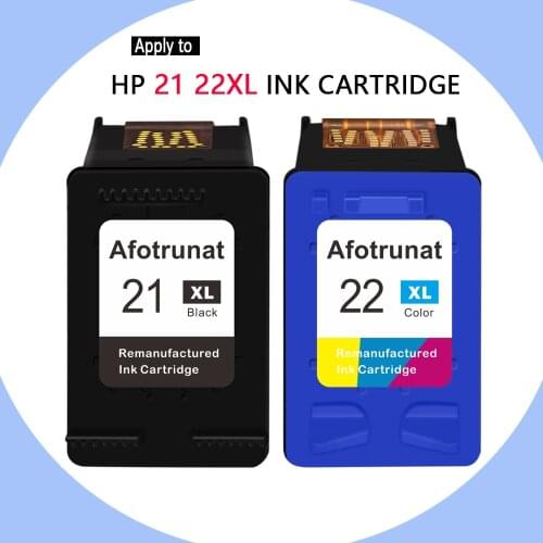 Afotrunat Replacement Compatible Ink Cartridge 21XL 22XL for HP 21 22XL Deskjet 3930 3930 3940 F2110 F2180 F2280 printer
