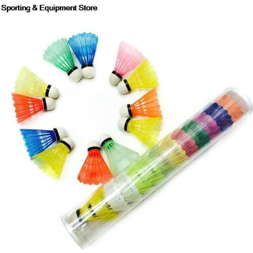 12Pcs Colorful Badminton Shuttlecocks Goose Feather Badminton Balls Outdoor Sports Badminton Accessories Durable Badminton
